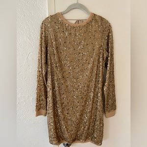 Free People gold sequin dress
